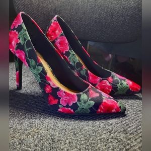 EUC Christain Siriano floral heels 👠